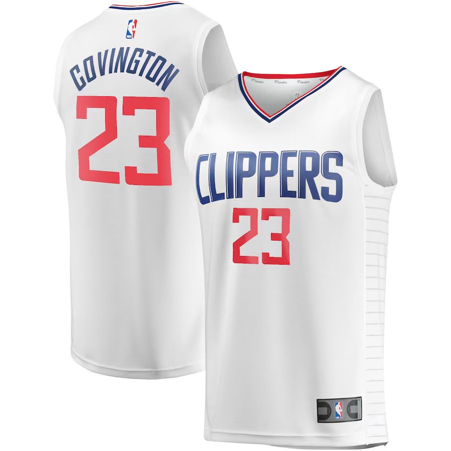 Men Los Angeles Clippers #23 Robert Covington Fanatics Branded White Fast Break Player NBA Jersey->los angeles clippers->NBA Jersey
